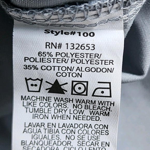 Wonderwink Wonder Work Scrub Top Womens Large Medical Shirt V Neck Cotton Poly - Picture 12 of 14